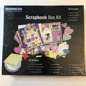 Remember When Scrapbook Box Kit All Occasion‎ 57 Pieces 12x12 Format